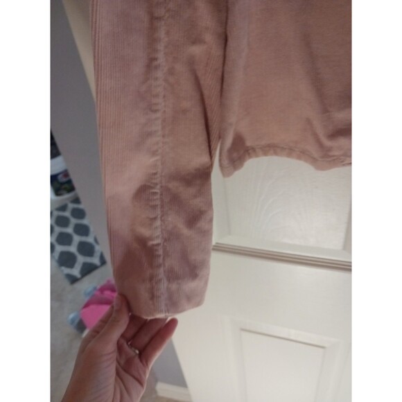 F. C. U. K. Jeans Pink Long Sleeve Blazer Womens 8 Corduroy 2 button Y2K Prep - Picture 9 of 14